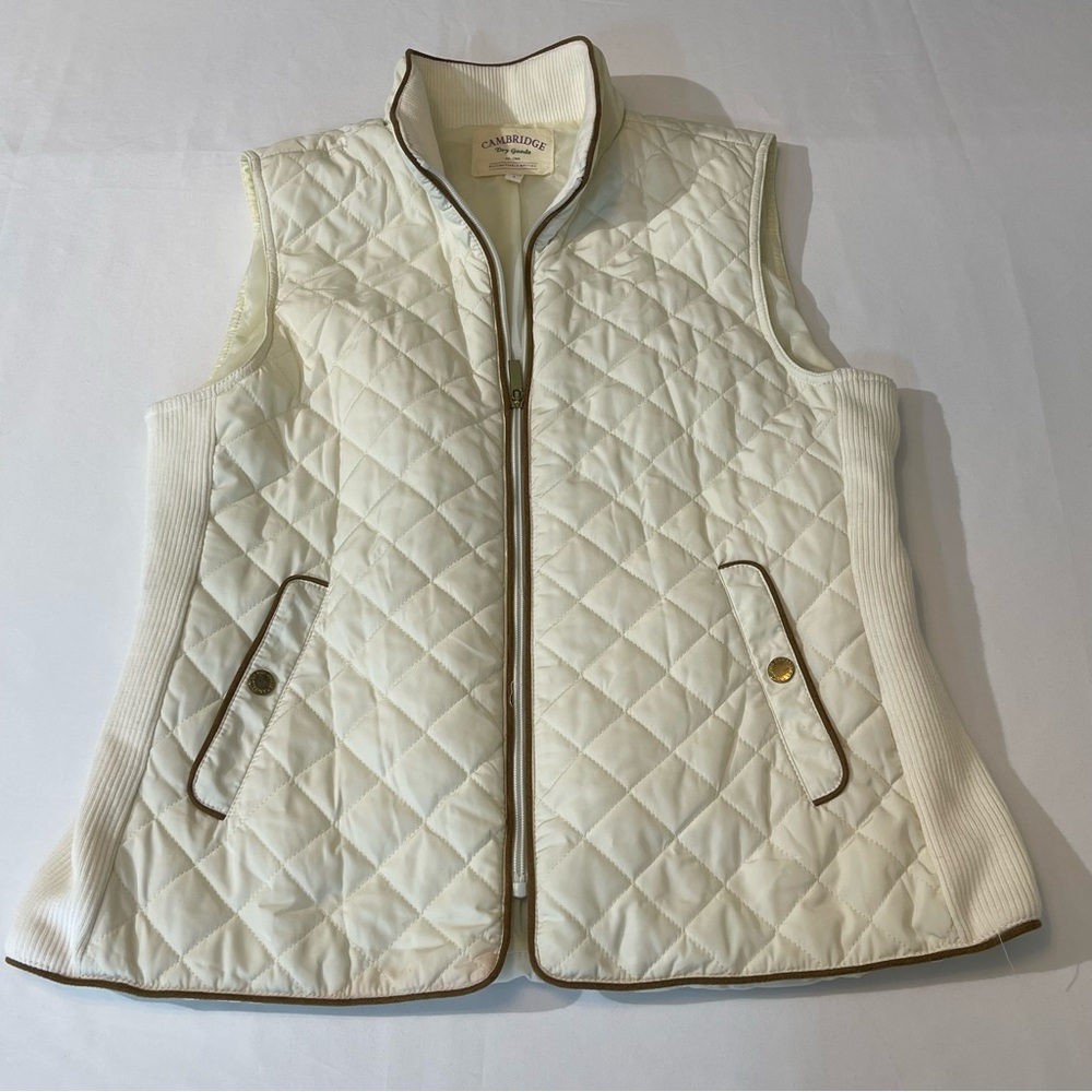 CAMBRIDGE DRY GOODS WOMENS VEST SIZE L, VERY GOOD PREOWNED CONDITION